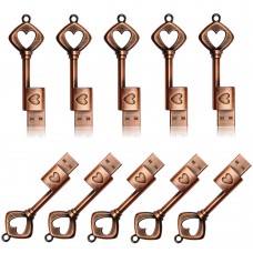 10 Stück USB Stick Metall USB-Flash-Laufwerk Schlüssel mit Herz