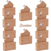 10 Unidades de Madera y bambú Memorias USB Plegable con Cajas