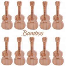 10 Piezas Memoria USB Flash Drive Guitarra de Bambú o Madera