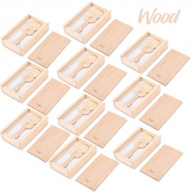 10 Pezzi Chiavetta USB Chitarra di Legno o di Bambù con Scatole